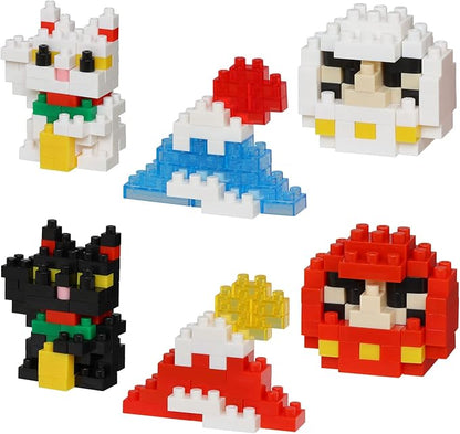 nanoblock - Lucky Charm &amp Omikuji (Blind Box Complete Set) mininano Series Building Kit