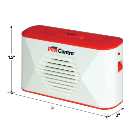 PestContro Portable Ultrasonic Rodent Repeller, Cordless Non-Lethal Pest Control, Dual Frequency, Mice Rats Squirrels Chipmunks Kitchen Office Garage Basement Shed Storage Attic