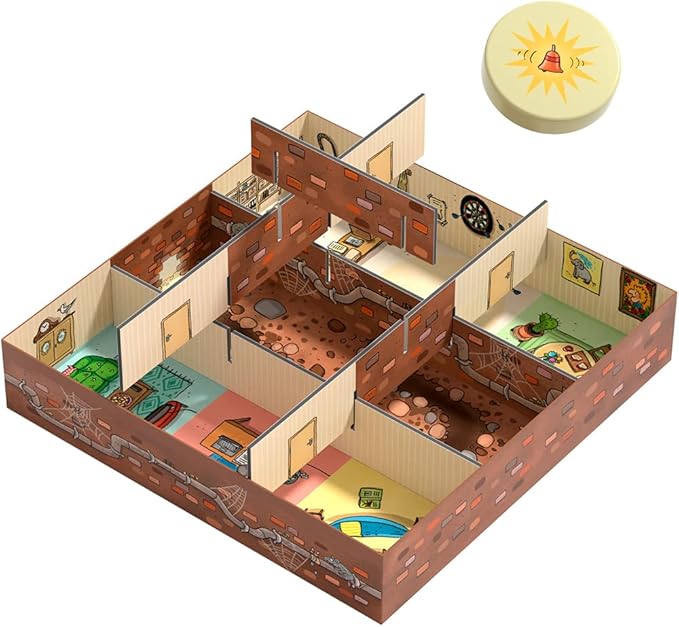 HABA Inspector Mouse: The Great Escape - Detective Board Games for Family Night Cooperative Memory Games for Ages 5+ Includes 3D Playing Board with Fun Sounds