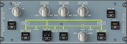 Airbus A320neo Poster Wall Art Airplane Cockpit Air Plane Cockpit High Detail Instruments Airplane Controls Photo Poster for Aircraft Enthusiasts Teaching Decoration - 51.5×36.6 In