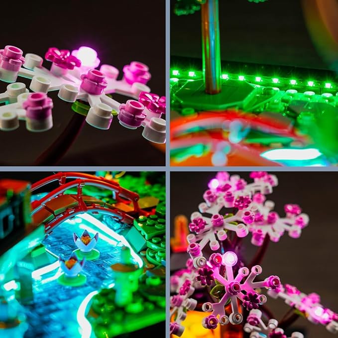 BrickBling LED Light Compatible with Lego Tranquil Garden 10315 Building Set (Model Not Included) Remote Control Version Lighting Compatible with Lego Zen Garden
