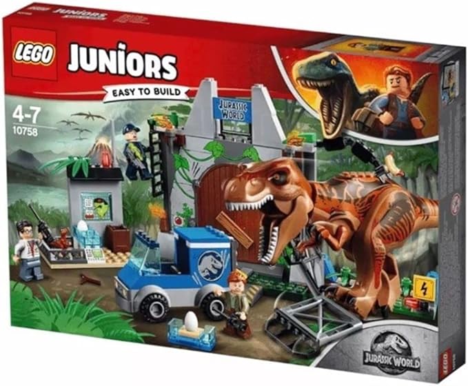 LEGO Juniors/4+ Jurassic World T. rex Breakout 10758 Building Kit (150 Pieces)
