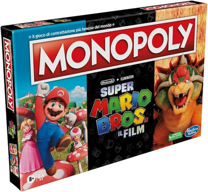 Monopoly Board Game Based on The Super Mario Bros. Movie - Family Game for Super Mario Fans - Includes Bowser Token - for 2 to 6 Players - Age: From 8 Years Old