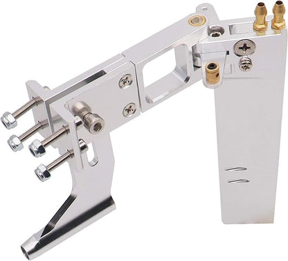 110mm Aluminum Alloy Water Absorbing Steering RC Boat Rudder with 4mm Shaft Axle Strut Mount Bracket Kit HolderDual Water Pickup