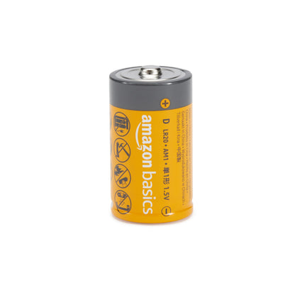 Amazon Basics 24-Pack D Cell Alkaline All-Purpose Batteries, 1.5 Volt, 5-Year Shelf Life