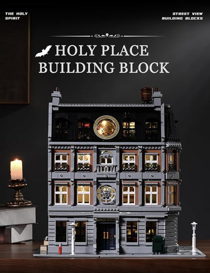 New York Sanctorum Sanctums Architecture Modular Bulding Set with Light Movie Themed Scenes Building Sets Collectible or Home Office Display Ideas Gift for Adult and Film Fans（6619pcs）