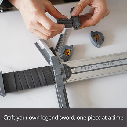 STADREWVY Long Sword Building Block Set - Medieval Fantasy Knight's Sword Model Perfect for Display Collecting and Gifting Ideal for Adults and Teens