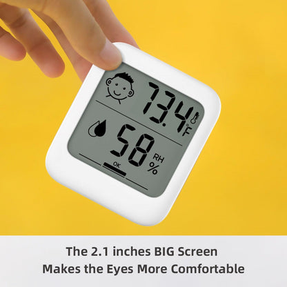 HATUSOKU Digital Thermometer and Hygrometer with Comfort Face Display, Hygrometer, Stand, Magnet, Hanging, Simple, Infectious Disease Prevention, Heat Stroke Prevention (Simple, No Clock)
