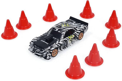 TOUCAN RC HOBBY 1:43 RTR Race Car Gyro Drift Car 4WD Traffic Cones Mini for Men with a Gyro (Camouflage) for Ages 14+