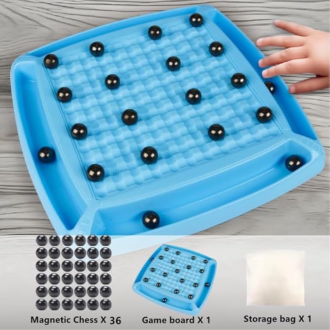 Magnet Chess GameBoard for Kids 8-12 yrsdults and Family Strategy Magnet Chess Board Table Games Set. (36 Chess Pieces)