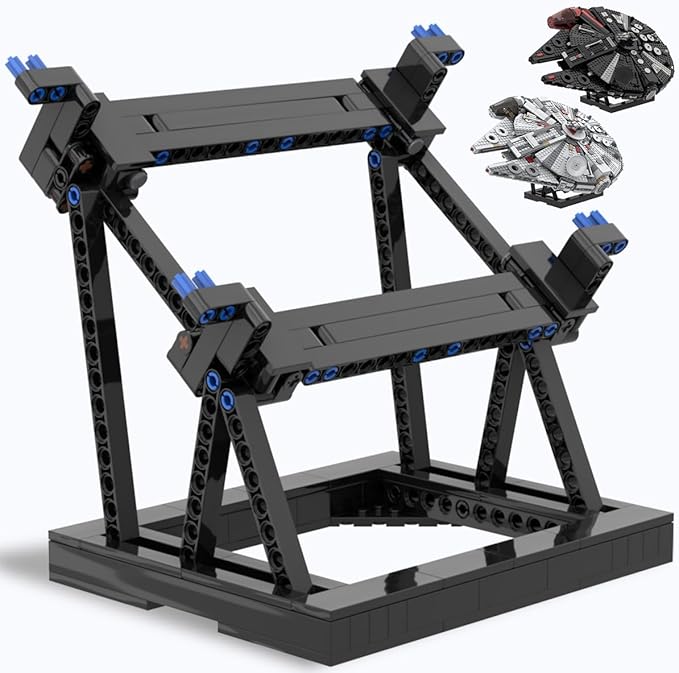 Display Stand for Lego Millennium Falcon 75389 75257 Upgraded Bracket for The Dark Falcon 75389 Strong Construction Stand Building Set with Clearer Instructions for Fans Adults Kids