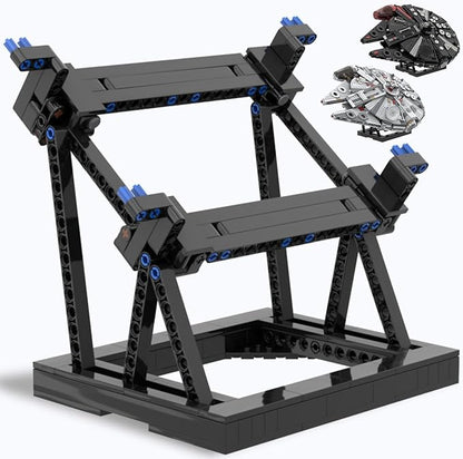 Display Stand for Lego Millennium Falcon 75389 75257 Upgraded Bracket for The Dark Falcon 75389 Strong Construction Stand Building Set with Clearer Instructions for Fans Adults Kids