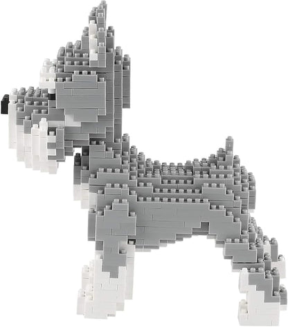 Larcele Dog Micro Building Blocks Pet Mini Building Toy Bricks880 Pieces KLJM-02 (Schnauzer)