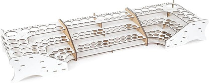Vallejo - Front Paint Storage Rack for Scale Models and Miniatures | Capacity for 52 Bottles of 18 ml. (0.6 fl.oz.) 8 Bottles of 35 ml. (1.18 fl.oz.) or 60 ml. (2.02 fl.oz.) and 22 Brushes
