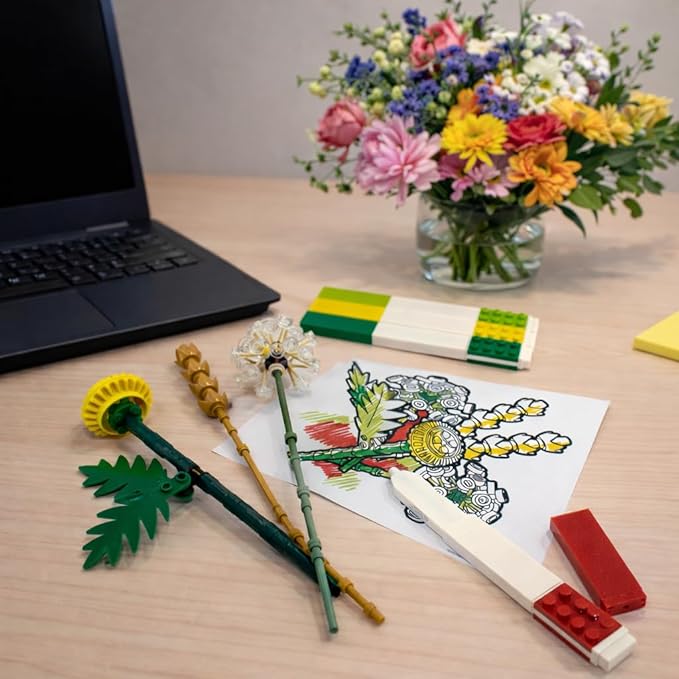 LEGO Stationery Creativity Set with Building Toy - Project Bloom (53667) Includes 1 Sticky Note Pad 4 Markers 1 Building Toy