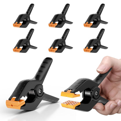 EMART 6 Pack Heavy Duty Muslin Spring Clamps, 4.5 inch Photo Booth Backdrop Clips for Photography Studio