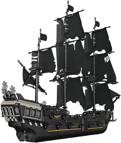 Black Pearl Pirate Ship Model Kit Large Boats Building Set Length 76.3cm with Sailboat Design for Adults Interesting for Enthusiasts 2868pcs