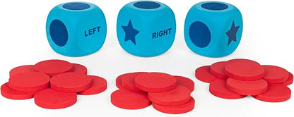 Spin Master Games Left Center Right Giant Edition Family Game for Indoor &amp Outdoor Fun with Big Oversized Board Easter Gift 2-4 Players Ages 6 &amp Up