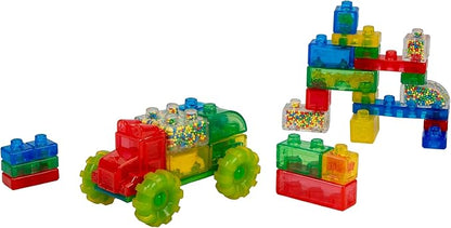 Goliath Jelly Blox Vrroom! Truck Kit | Includes 35 Blocks | Toddler &amp Preschool Building Blocks Kids Can Squeeze Stretch Squish | MESH ACCREDITED | Safety Tested Ouch-Free | Sensory Play Toy Age