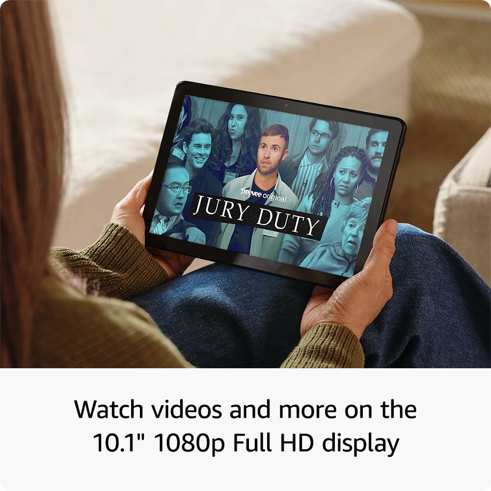 Amazon Fire HD 10 tablet (newest model) built for relaxation, 10.1" vibrant Full HD screen, octa-core processor, 3 GB RAM, 64 GB, Black