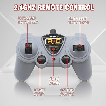 Dollox 1/30 Remote Control Ambulance 2.4G RC Play Car Toy 4 Channel Electric Ambulance Vehicles Emergency Rescue Cars with Lights Opening Door Gifts for Kids Boys Girls Age 3 4 5 6 7