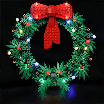 LED Light Kit Compatible with Lego Christmas Wreath 2-in-1 - Lighting Set for Lego 40426 Building Model (Model Set Not Included)