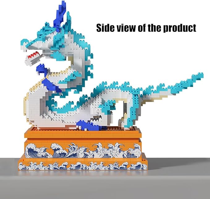 Dragon Series Auspicious Lucky Dragon Micro Building Blocks Set (2020PiecesBase with Storage Function)-Toys Gifts for Kid and Adult