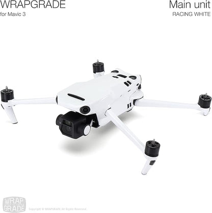 WRAPGRADE Full Skin Stickers for DJI Mavic 3 / Mavic 3 Classic (RACING WHITE)