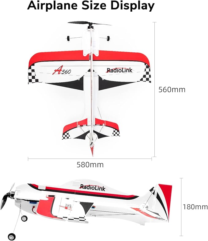 Radiolink A560 6 Flight Modes RC Airplane Easy to Fly RFT RC Airplanes with 2.4Ghz Remote Control Byme-A Gyro FC Brushless Motor for Kids Boys Girls Adults Beginner or Experienced