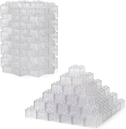 Feleph 2x2 Bricks Clear 400 Pieces Parts Classic Building Creative Play Blocks Set Toy Compatible with 3003 Major Brands for Children