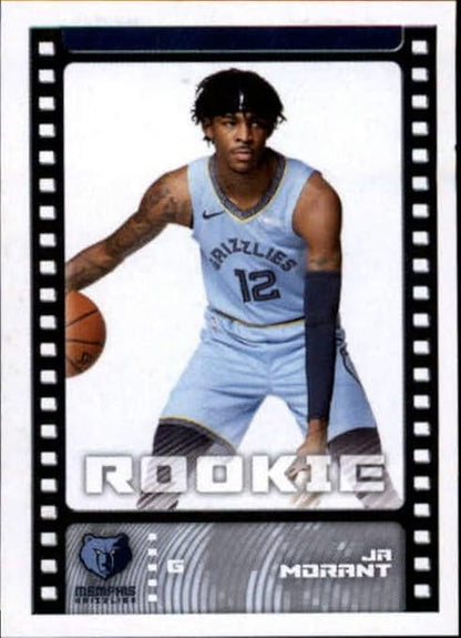 2019-20 Panini Stickers Basketball #382 JA Morant RC Rookie Memphis Grizzlies NBA Basketball Mini Sticker Trading Card (Small &amp Peelable)