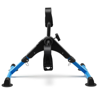 Folding Exercise Bike Pedal Exerciser Portable Desk Bike with LCD Display for Arms and Legs Workout (BLUE)