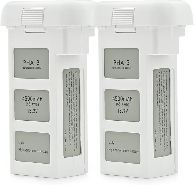 ExpertPower 2-Pack 15.2 V 4500mAh Intelligent Replacement Flight Battery for DJI Phantom 3 Drones DJI Phantom 3 SE DJI Phantom 3 Professional DJI Phantom 3 Advanced DJI Phantom 3 Standard