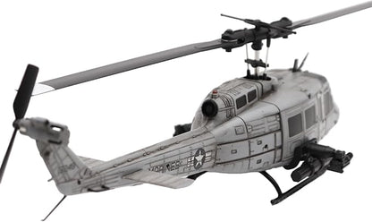 RC ERA C032 RC Helicopter 1/48 Scale 2.4G 6CH UH-1 Huey Flybarless RC Helicopter 6-Axis Gyroscope Stabilization with Altitude Hold &amp 3D Inverted Flight for Adults Enthusiasts(4 Battery)