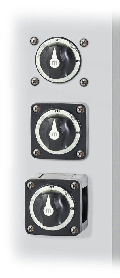 Blue Sea Systems m-Series Mini On-Off Battery Switch with Knob, Black