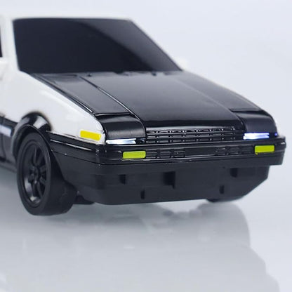 TOUCAN RC HOBBY 1/43 Rc Drift Car AE86 15km/h High Speed 2.4G Radio Controlled Racing Vichle Fully Proportional 4WD RTR Mini Model Dual Hazard Lights Radio Battery 14+