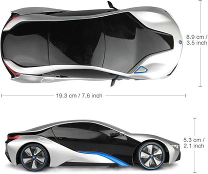 RASTAR BMW i8 RC Car BMW i8 1/24 Remote Control Car BMW Toy Car - Silver