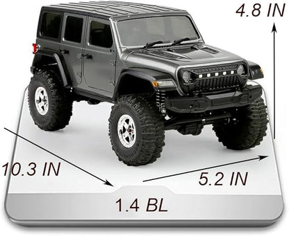 YIKESHU RC Rock Crawler RC Truck 4x4 RC Car Off Road 1/18 Scale Remote Control Truck Realistic 3 Speed Proportional Steering 370 Brushed Motor Upgrade Chassis Led Light Hobby Toy for Adult