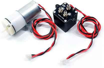 RC Car Simulation Exhaust Smoke Generator 1/10 Metal Generation Exhaust with Split Air Pump and Smoke Control Circuit Board RC Car Accessory for Axial SCX10 III 1/10