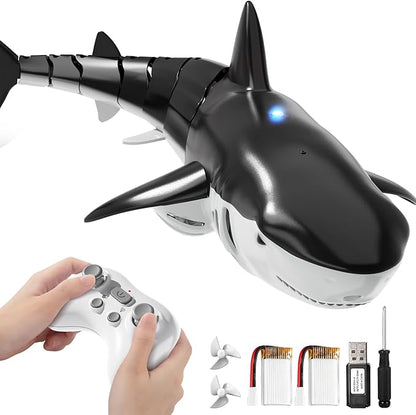 2.4Ghz Remote Control Shark Toys for Kids 6 7 8 Years Old 1:18 Scale High Simulation Shark for Pool Bath Toys for Toddlers Electronic RC Sea Animal Outdoor Water Gifts