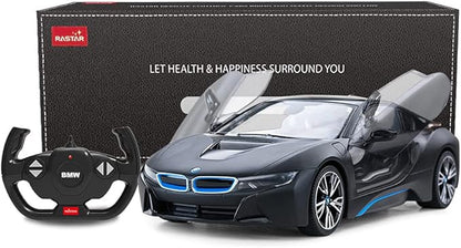 RASTAR Remote Control Car 1:14 BMW i8 Radio Remote Control Racing RC Toy Car Model Vehicle Open Doors by RC MattBlack