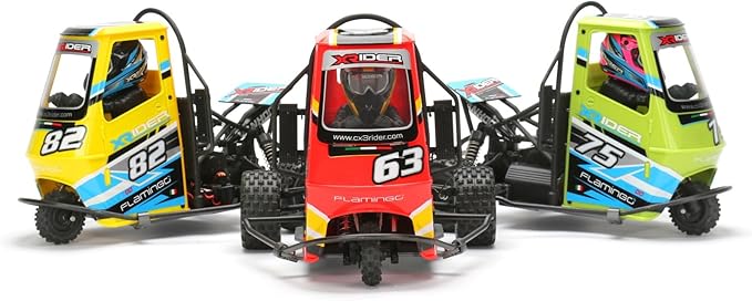 1/8 RC X-Rider Flamingos 2.4G 3WD 2 in 1 ESC High Speed Rc Car Electric Tricycle Motorcycle Tricycle RTR Drift Adult Vehicles Collection Model (Red)