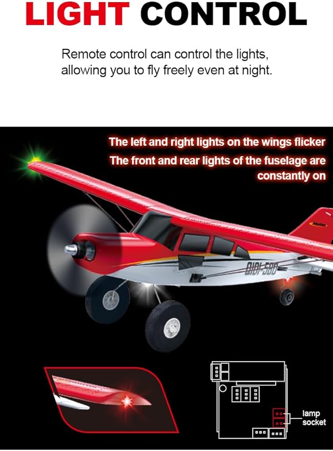 QIDI-560 M7 Off-Road Aircraft 3D RC Plane One-Key Hanging Stunt Fixed Wing with Wind Resistant Flight Control for Beginner and Experienced Ready to Fly(Blue)