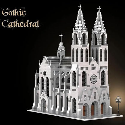 Gothic Cathedral Building Blocks – MOC Architecture Church Historical Building ModelsCollectible Display Set Gift for Adults &amp Collectors(4136 pcs)