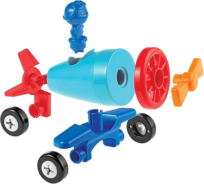 Learning Resources 1-2-3 Build it! Car Boat Plane 15 Pieces