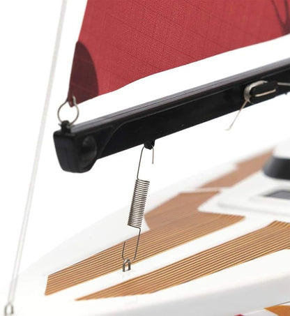 PLAYSTEM Voyager 400 RC Controlled Wind Powered Sailboat in Red - 26 Tall