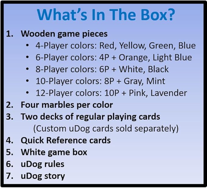 uDog Board Game | Old-Fashioned Fun for 2–12 Players | Handmade in The USA | Durable Wooden Pieces to Last a Lifetime | Family Game Night (12 Player)