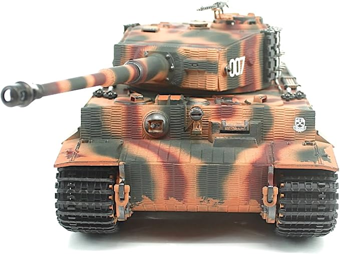 POCO DIVO German Tiger I Heavy Tank 1/24 Infrared IR Combat Panzer RTR 2.4Ghz RC Armored Vehicle Taigen 3841-11-L-C Late Version Airbrush Paint Sound Light Recoil WWII Military Model Camouflage