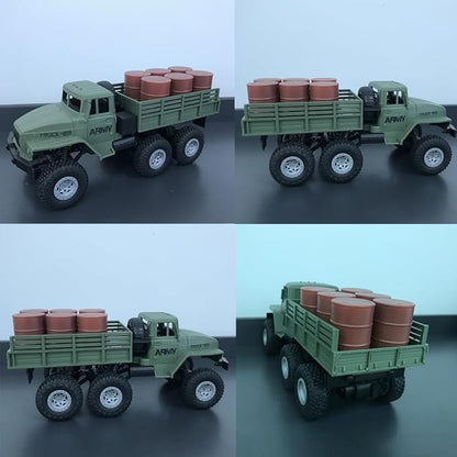 RC Military Truck 1:16 Military Carrier Car Off-Road Crawler Transpotr Truck 6WD with LED Light for Teen Adults