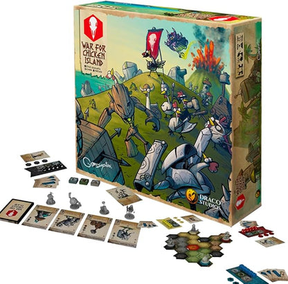 War for Chicken Island (2nd Edition) – Miniatures Skirmish Strategy Board Game for Adults Family and Friends Competitive Tabletop Game with No Player Elimination Ages 14+ 1–4 Players